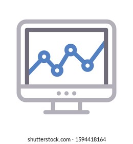 analytic vector color line icon 