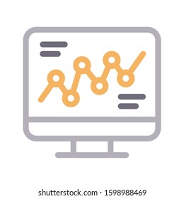 analytic vector color line icon 
