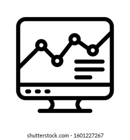 analytic vector color line icon 