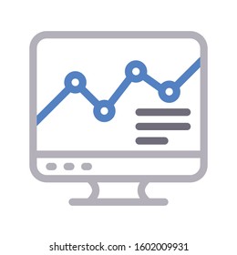 analytic vector color line icon 