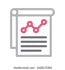 analytic vector color line icon 