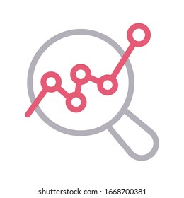 analytic vector color line icon 