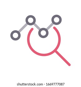 analytic vector color line icon 