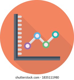 icono de color plano vector analítico