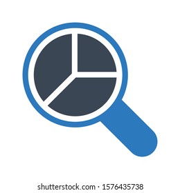 analytic vector glyph color  icon 