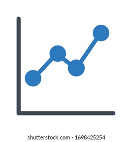 analytic vector glyph color icon 