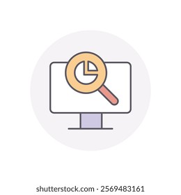 Analytic vector icon stock illustration