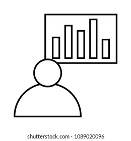 analytic vector line icon