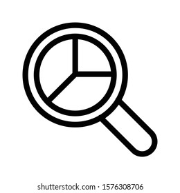 analytic vector thin line icon 