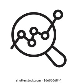 analytic vector thin line icon 