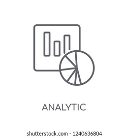 analytic Visualization linear icon. Modern outline analytic Visualization logo concept on white background from Business and analytics collection.