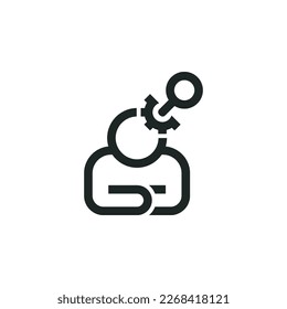Symbol für Analysefähigkeit einzeln auf weißem Hintergrund