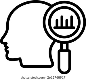 Analytical Ability Icon Outline Vector Illustration