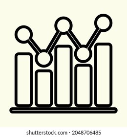 Analytical analysis graph representation icon design vector   . Statistic icon design vector 