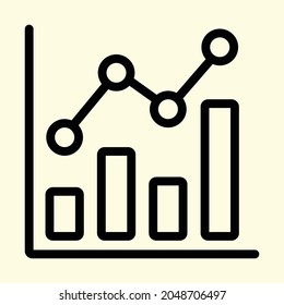 Analytical analysis graph representation icon design vector   . Statistic icon design vector 
