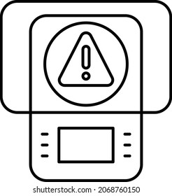 analytical balance with vented balance safety enclosure Concept Vector Icon Design, Weight Measuring device Error Symbol, Mass balances Sign, calibration and Vibration Stock Illustration