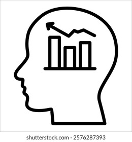 Analytical Brain Icon Element For Design