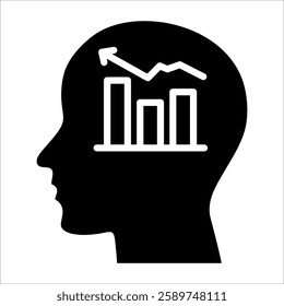 Analytical Brain Icon Element For Design