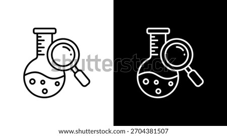 Analytical Chemistry White Icon Set Design
