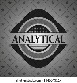 Analytical dark emblem. Retro