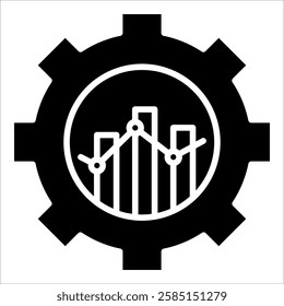 Analytical Gear Icon Element For Design
