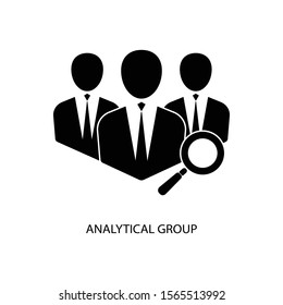 Analytical group vector icon illustration