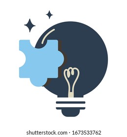 analytical puzzle icon design/editable vector icon