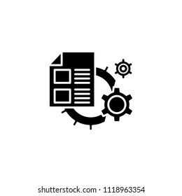 Analytical report black icon concept. Analytical report flat  vector symbol, sign, illustration.