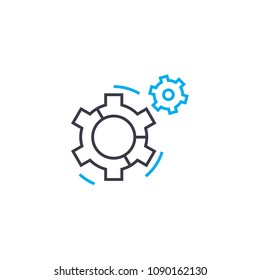 Analytical research vector thin line stroke icon. Analytical research outline illustration, linear sign, symbol concept.