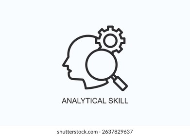 Analytical Skill Icon Or Logo Isolated Vector Illustration