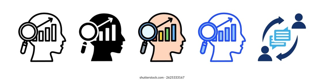 Coleção De Ícones De Habilidades Analíticas Com Vários Estilos