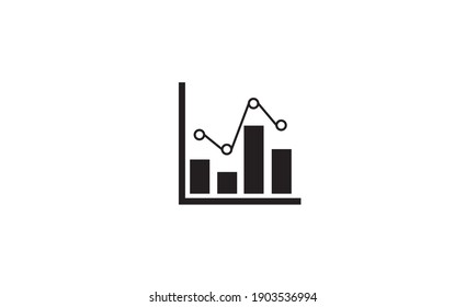 Analítico - indicador estadístico sobre fondo blanco. Dibujo de vectores.