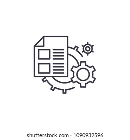 Analytical system linear icon concept. Analytical system line vector sign, symbol, illustration.