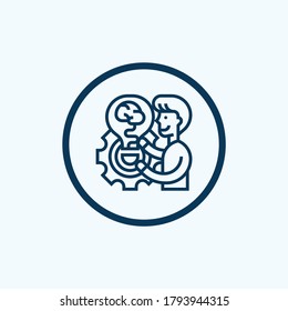 analytical thinking icon isolated on white background from chess game collection. analytical thinking icon trendy and modern analytical thinking symbol for logo, web, app, UI. analytical thinking icon