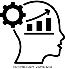 Analytical Thinking Icon Mixed Vector Illustration