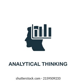 Analytical Thinking icon. Monochrome simple Personality icon for templates, web design and infographics