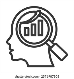 Analytical Thinking Outline Icon Vector Illustration