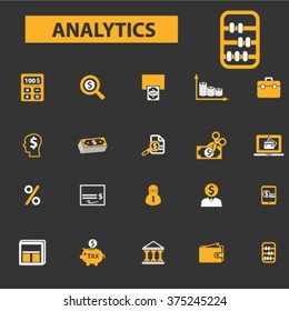 analytics, accounting, finance icons
