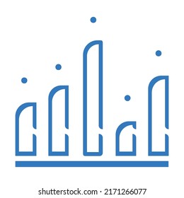 Analytics bar and chart icon