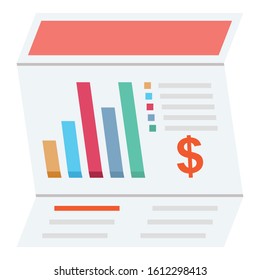 
Analytics, bar graph Color Isolated Vector icon which can be easily modified
