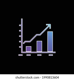 Analytics blue gradient vector icon