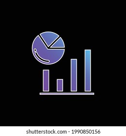 Analytics blue gradient vector icon