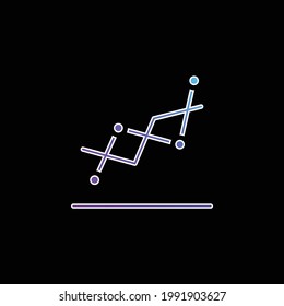 Analytics blue gradient vector icon