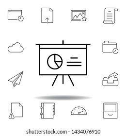 analytics board diagram outline icon. Detailed set of unigrid multimedia illustrations icons. Can be used for web, logo, mobile app, UI, UX