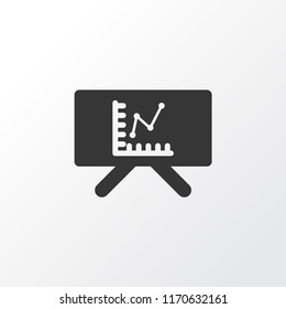 Analytics board icon symbol. Premium quality isolated presentation element in trendy style.