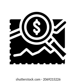 analytics Business Chart Briyph Symbol Vektorgrafik. Geschäftszeichen der analytischen Geschäftskarte. isoliertes Kontursymbol