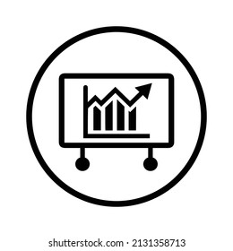 Analytics, Business Growth Icon. Black Vector EPS.