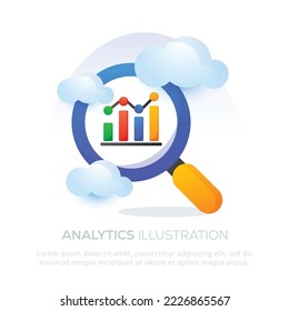 Analytics business illustration design for mobile or website design
