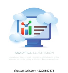 Diseño de ilustraciones de negocio de análisis para diseño móvil o de sitio web