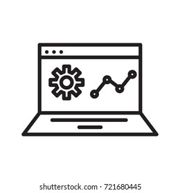 analytics business presentation on computer laptop 